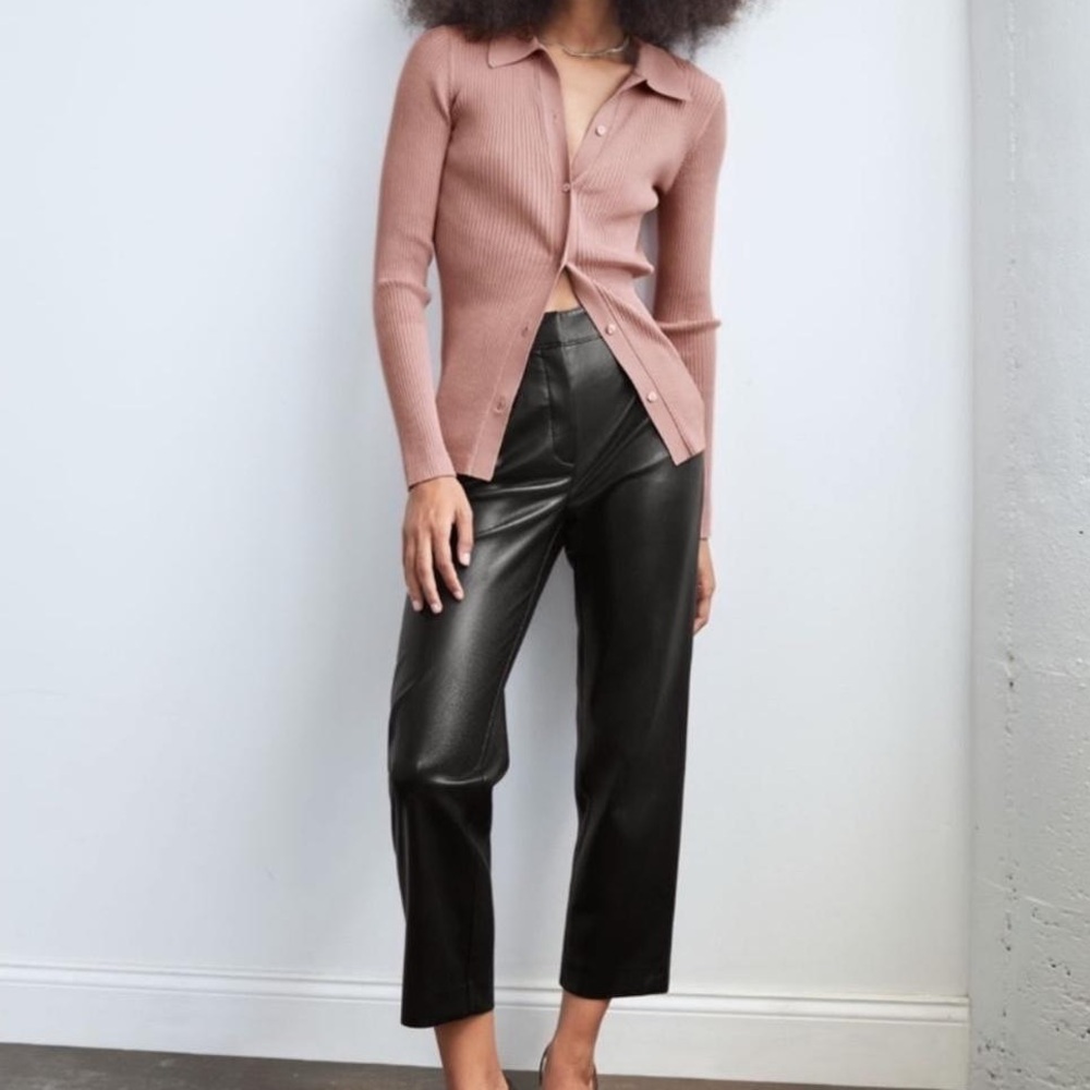 Aritzia Babaton Command Cropped Leather Pants - image 2